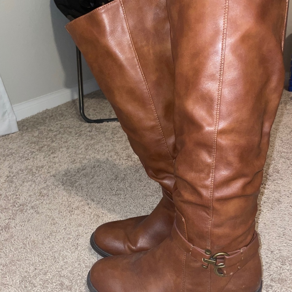 Apt 9 Brown Leather Riding Boots